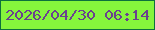 文字の大きさ：3、枠の色：0e703d、背景の色：86f53c、文字の色：6a418e 無料ブログパーツのブログ時計