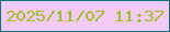 文字の大きさ：4、枠の色：0e7378、背景の色：f1caf5、文字の色：a1be2a 無料ブログパーツのブログ時計