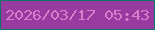 文字の大きさ：1、枠の色：0e7466、背景の色：983ba1、文字の色：d57eca 無料ブログパーツのブログ時計