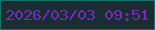 文字の大きさ：4、枠の色：0e756c、背景の色：1a2d32、文字の色：772bba 無料ブログパーツのブログ時計