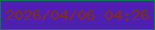 文字の大きさ：3、枠の色：0e7651、背景の色：4f20b0、文字の色：812b23 無料ブログパーツのブログ時計