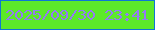 文字の大きさ：5、枠の色：0e76d4、背景の色：5ce929、文字の色：947af3 無料ブログパーツのブログ時計