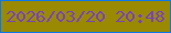 文字の大きさ：2、枠の色：0e77e7、背景の色：9a8902、文字の色：7844b8 無料ブログパーツのブログ時計