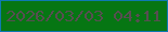 文字の大きさ：4、枠の色：0e79b2、背景の色：067613、文字の色：574e51 無料ブログパーツのブログ時計