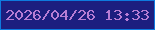 文字の大きさ：2、枠の色：0e7ade、背景の色：1c1e7f、文字の色：b77dd4 無料ブログパーツのブログ時計
