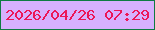 文字の大きさ：4、枠の色：0e7b42、背景の色：d7b0fe、文字の色：ec1658 無料ブログパーツのブログ時計