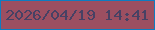 文字の大きさ：4、枠の色：0e7cc0、背景の色：9c4f61、文字の色：474164 無料ブログパーツのブログ時計