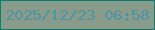 文字の大きさ：5、枠の色：0e7d6f、背景の色：899c89、文字の色：4c94a2 無料ブログパーツのブログ時計