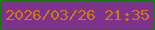文字の大きさ：2、枠の色：0e7e02、背景の色：7d328b、文字の色：cc7a0e 無料ブログパーツのブログ時計