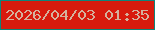 文字の大きさ：5、枠の色：0e847a、背景の色：d81a0d、文字の色：d5b09c 無料ブログパーツのブログ時計