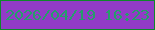 文字の大きさ：1、枠の色：0e882b、背景の色：923bc7、文字の色：269e6b 無料ブログパーツのブログ時計
