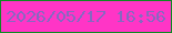 文字の大きさ：4、枠の色：0e8a23、背景の色：ff35c6、文字の色：8867c1 無料ブログパーツのブログ時計