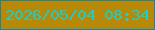 文字の大きさ：4、枠の色：0e8aa4、背景の色：b78907、文字の色：18cecf 無料ブログパーツのブログ時計