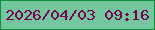 文字の大きさ：5、枠の色：0e8f3c、背景の色：74c69e、文字の色：780154 無料ブログパーツのブログ時計