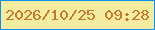 文字の大きさ：4、枠の色：0e8fed、背景の色：f4eda1、文字の色：c2792e 無料ブログパーツのブログ時計