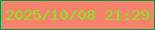 文字の大きさ：1、枠の色：0e903d、背景の色：f9826c、文字の色：80e718 無料ブログパーツのブログ時計