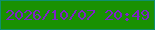 文字の大きさ：1、枠の色：0e906d、背景の色：199102、文字の色：7e21c8 無料ブログパーツのブログ時計