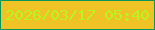 文字の大きさ：1、枠の色：0e955a、背景の色：efc325、文字の色：b4f61d 無料ブログパーツのブログ時計