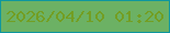 文字の大きさ：3、枠の色：0e979e、背景の色：6cb164、文字の色：739e23 無料ブログパーツのブログ時計