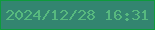 文字の大きさ：5、枠の色：0e9b3c、背景の色：338570、文字の色：57b97f 無料ブログパーツのブログ時計