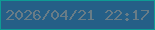 文字の大きさ：5、枠の色：0e9b94、背景の色：255f87、文字の色：687c87 無料ブログパーツのブログ時計