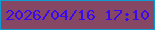 文字の大きさ：1、枠の色：0e9bd1、背景の色：864764、文字の色：3a09ee 無料ブログパーツのブログ時計