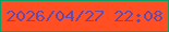 文字の大きさ：4、枠の色：0e9f68、背景の色：ff4f23、文字の色：6349aa 無料ブログパーツのブログ時計