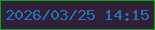 文字の大きさ：2、枠の色：0ea016、背景の色：312037、文字の色：2175b6 無料ブログパーツのブログ時計