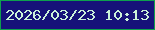 文字の大きさ：1、枠の色：0ea04d、背景の色：161279、文字の色：cbf2d9 無料ブログパーツのブログ時計