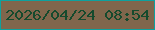 文字の大きさ：3、枠の色：0ea19e、背景の色：80664c、文字の色：154a2d 無料ブログパーツのブログ時計