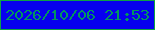 文字の大きさ：4、枠の色：0ea244、背景の色：0700ef、文字の色：01955e 無料ブログパーツのブログ時計
