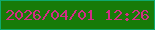文字の大きさ：1、枠の色：0eaa6d、背景の色：177b08、文字の色：d22c85 無料ブログパーツのブログ時計