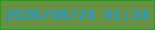 文字の大きさ：3、枠の色：0eac11、背景の色：699143、文字の色：0f99f0 無料ブログパーツのブログ時計