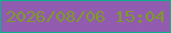 文字の大きさ：2、枠の色：0eaf8d、背景の色：915cb0、文字の色：7f9a26 無料ブログパーツのブログ時計