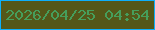 文字の大きさ：1、枠の色：0eaffa、背景の色：545719、文字の色：469e5b 無料ブログパーツのブログ時計