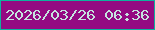 文字の大きさ：1、枠の色：0eb19e、背景の色：940a82、文字の色：c5e4df 無料ブログパーツのブログ時計