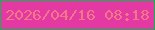 文字の大きさ：4、枠の色：0eb551、背景の色：e438a2、文字の色：f17886 無料ブログパーツのブログ時計