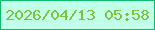 文字の大きさ：2、枠の色：0eba70、背景の色：c1ffe9、文字の色：7ec13f 無料ブログパーツのブログ時計