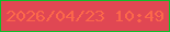 文字の大きさ：5、枠の色：0ebe2a、背景の色：e04753、文字の色：fc684b 無料ブログパーツのブログ時計