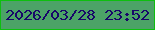 文字の大きさ：3、枠の色：0ebf0f、背景の色：4ca367、文字の色：180669 無料ブログパーツのブログ時計