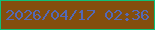 文字の大きさ：4、枠の色：0ec078、背景の色：834e0d、文字の色：5368b7 無料ブログパーツのブログ時計