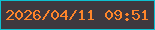 文字の大きさ：3、枠の色：0ec0d1、背景の色：3e383f、文字の色：fe852b 無料ブログパーツのブログ時計