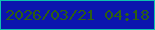 文字の大きさ：4、枠の色：0ec2b0、背景の色：0b15ae、文字の色：2d5e11 無料ブログパーツのブログ時計