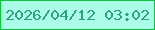 文字の大きさ：4、枠の色：0ec33d、背景の色：acfae8、文字の色：2ea17e 無料ブログパーツのブログ時計