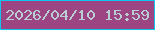 文字の大きさ：5、枠の色：0ec4f1、背景の色：9c4582、文字の色：b8ced2 無料ブログパーツのブログ時計