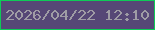 文字の大きさ：2、枠の色：0eca57、背景の色：564776、文字の色：9f9ca5 無料ブログパーツのブログ時計