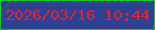 文字の大きさ：2、枠の色：0ecb1d、背景の色：2f4194、文字の色：de242d 無料ブログパーツのブログ時計