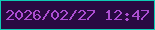 文字の大きさ：3、枠の色：0ecbb4、背景の色：290a42、文字の色：ac4ed2 無料ブログパーツのブログ時計