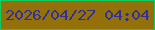 文字の大きさ：2、枠の色：0ecc5e、背景の色：937008、文字の色：2f3198 無料ブログパーツのブログ時計