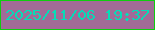 文字の大きさ：5、枠の色：0ecd10、背景の色：a16b97、文字の色：04ddb7 無料ブログパーツのブログ時計